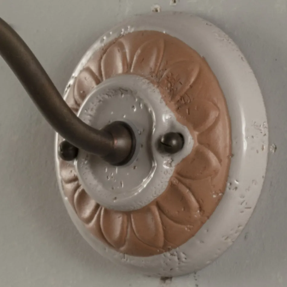 Applique Esterno in Galestro e Metallo Fatta a Mano in Italia - Toscot Spoleto Viadurini