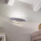 Applique in Ceramica Artigianale e Decori Blu Dipinti a Mano - Trieste Viadurini