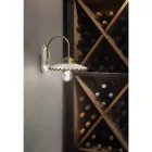 Applique in Ceramica Lucida Plissettata e Bordo Dipinto a Mano - Laquila Viadurini