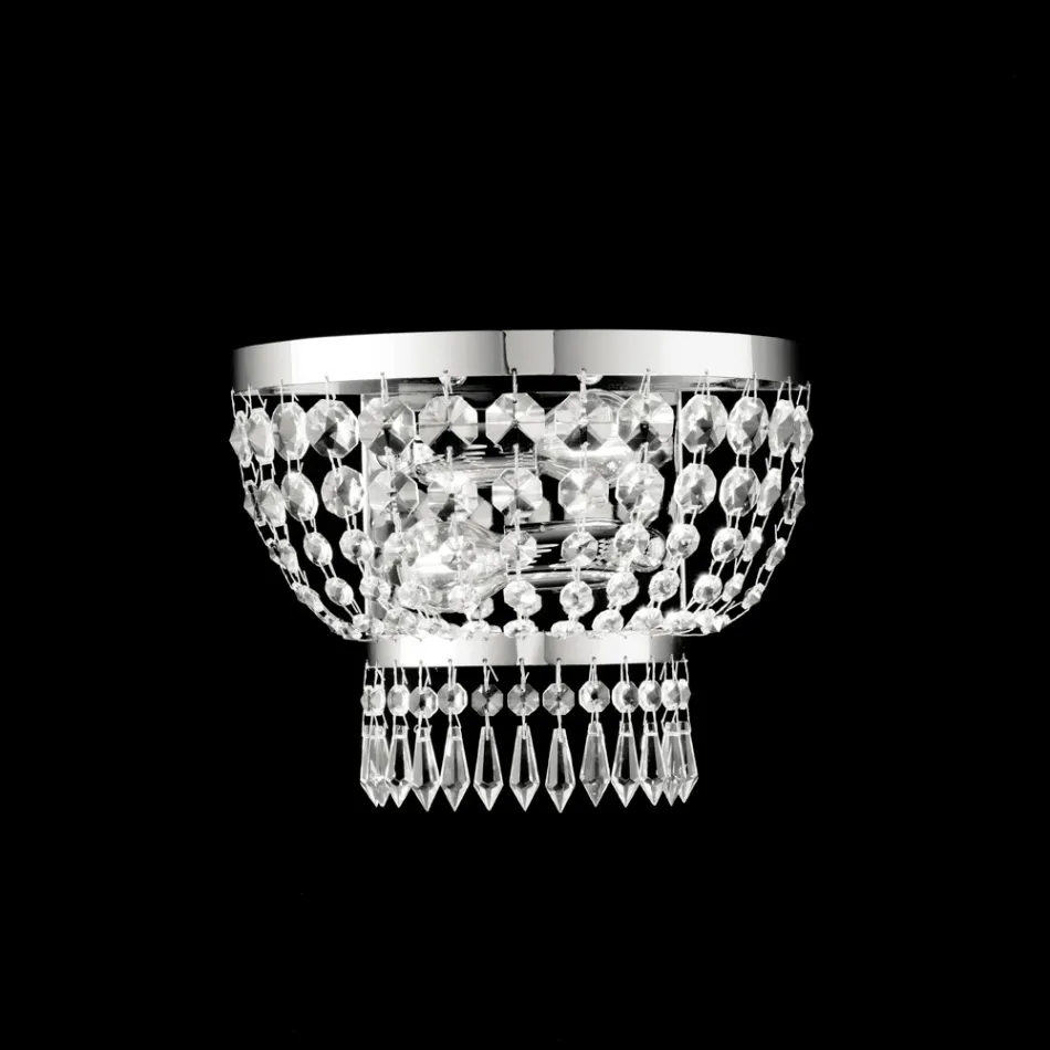Applique in Ferro e Dorato con Strass Made in Italy per Arredare L’interno - Austria Viadurini