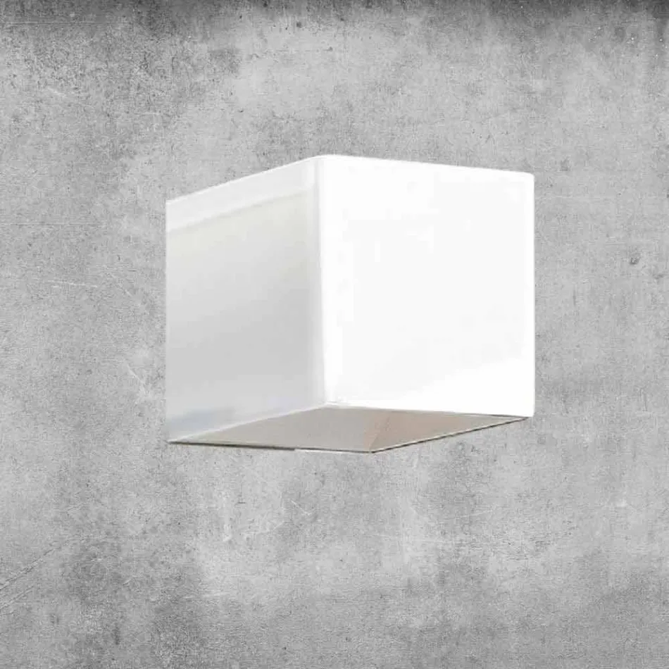 Applique in Ottone e Gesso Made in Italy - Cubetto Aldo Bernardi Viadurini