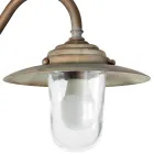 Applique in Ottone Vintage da Esterno, Vetro Trasparente IP44 - Elfico Viadurini