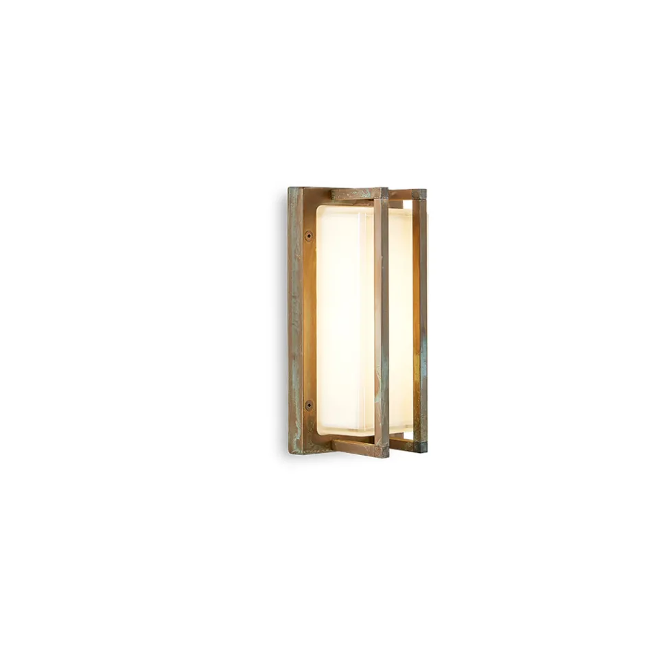 Applique in Ottone Vintage, E27 e Luce d’Atmosfera Made in Italy - Cristallo Viadurini