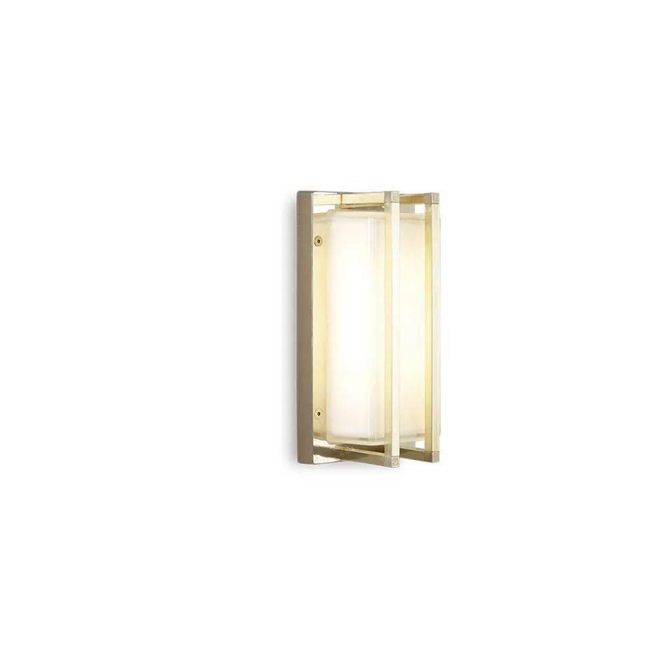 Applique in Ottone Vintage, E27 e Luce d’Atmosfera Made in Italy - Cristallo Viadurini