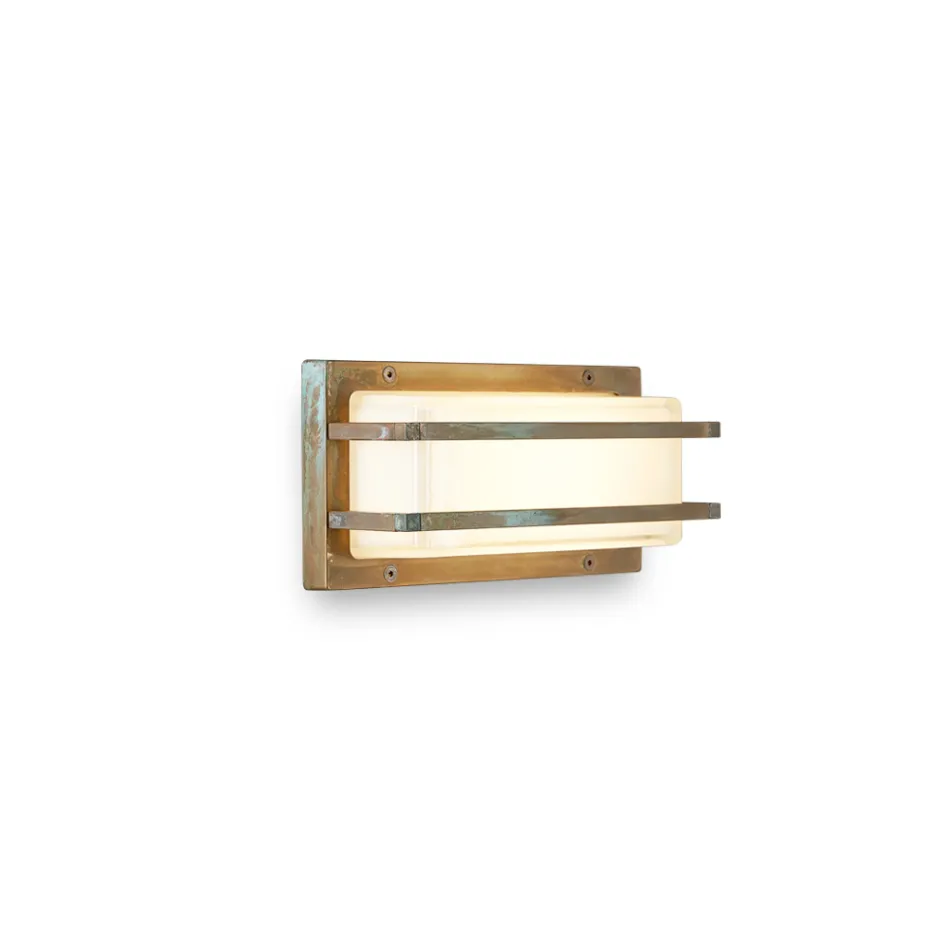 Applique in Ottone Vintage, E27 e Luce d’Atmosfera Made in Italy - Cristallo Viadurini