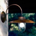 Applique La Traviata in rame, vetro e ottone anticato