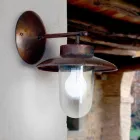 Applique La Traviata in rame, vetro e ottone anticato Viadurini