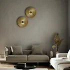 Applique LED a Parete in Ottone Plissettato Made in Italy - Pliè by Il Fanale Viadurini