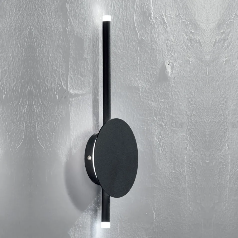Applique LED di Design Moderno in Metallo Bianco, Nero o Oro - Lancetta Viadurini