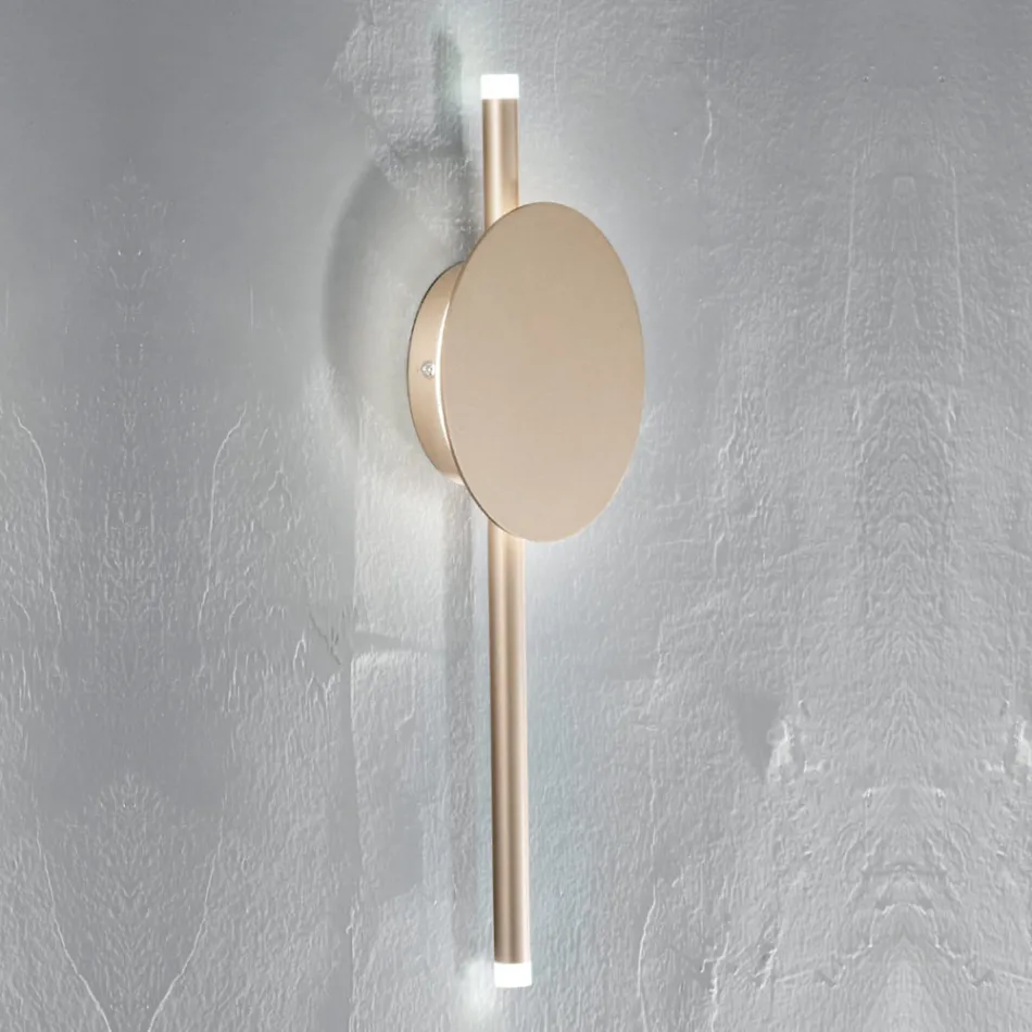 Applique LED di Design Moderno in Metallo Bianco, Nero o Oro - Lancetta Viadurini