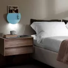 Applique Moderna con Vano per Riviste, USB e Luce LED Made in Italy - Foster Viadurini