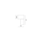 Applique Moderna in Ceramica e Rame Spazzolato Made in Italy - Toscot Match Viadurini