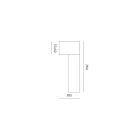 Applique Moderna in Ceramica e Rame Spazzolato Made in Italy - Toscot Match Viadurini