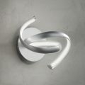 Applique Moderna in Metallo Argento, Design Minimale Led a Parete - Lumino