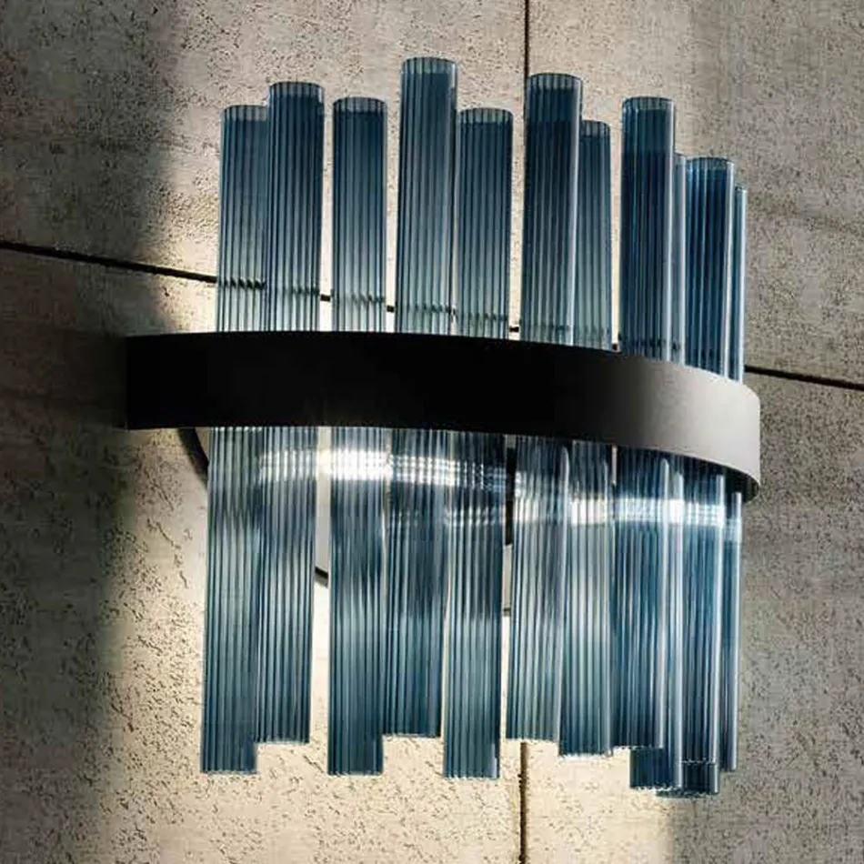Applique Moderna in Vetro Soffiato Artigianale di Lusso Italiano - Maesta Viadurini