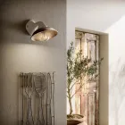 Applique Murale in Ceramica Bianca e Ottone Made in Italy - Piccola Viadurini