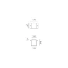 Applique Murale Quadrata in Rame e LED Made in Italy - Esempio Viadurini