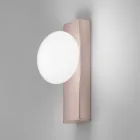 Applique o Plafoniera in Alluminio e Luce in Vetro Soffiato Bianco - Alma Viadurini