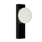 Applique o Plafoniera in Alluminio e Luce in Vetro Soffiato Bianco - Alma Viadurini