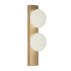 Applique o Plafoniera in Alluminio e Luce in Vetro Soffiato Bianco - Alma Viadurini