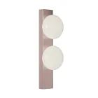 Applique o Plafoniera in Alluminio e Luce in Vetro Soffiato Bianco - Alma Viadurini