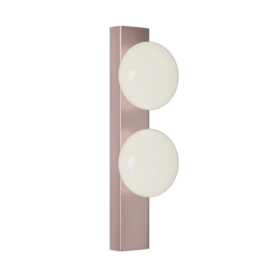 Applique o Plafoniera in Alluminio e Luce in Vetro Soffiato Bianco - Alma Viadurini