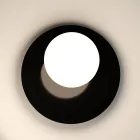 Applique o Plafoniera in Alluminio, Metallo e Luce in Vetro Bianco - Luma Viadurini