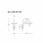 Applique Otello in rame, ottone, vetro, alluminio Viadurini