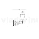 Applique per Esterno in Alluminio e Vetro Made in Italy Vintage - Bonaria Viadurini