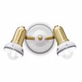 Applique Rotonda 2 Faretti in Ottone e Ceramica Dipinta a Mano - Savona