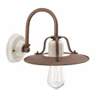 Applique stile industriale in metallo e ceramica Ferroluce Viadurini