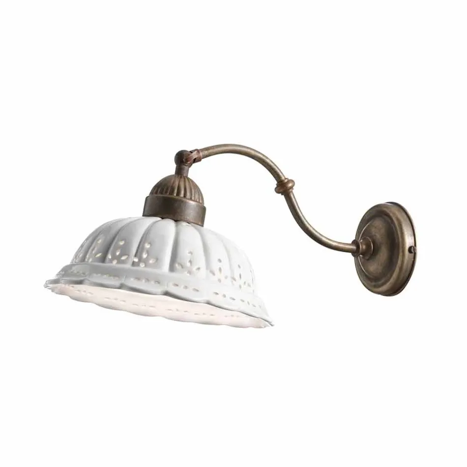 Applique stile liberty in ceramica di Bassano Anita Il Fanale Viadurini