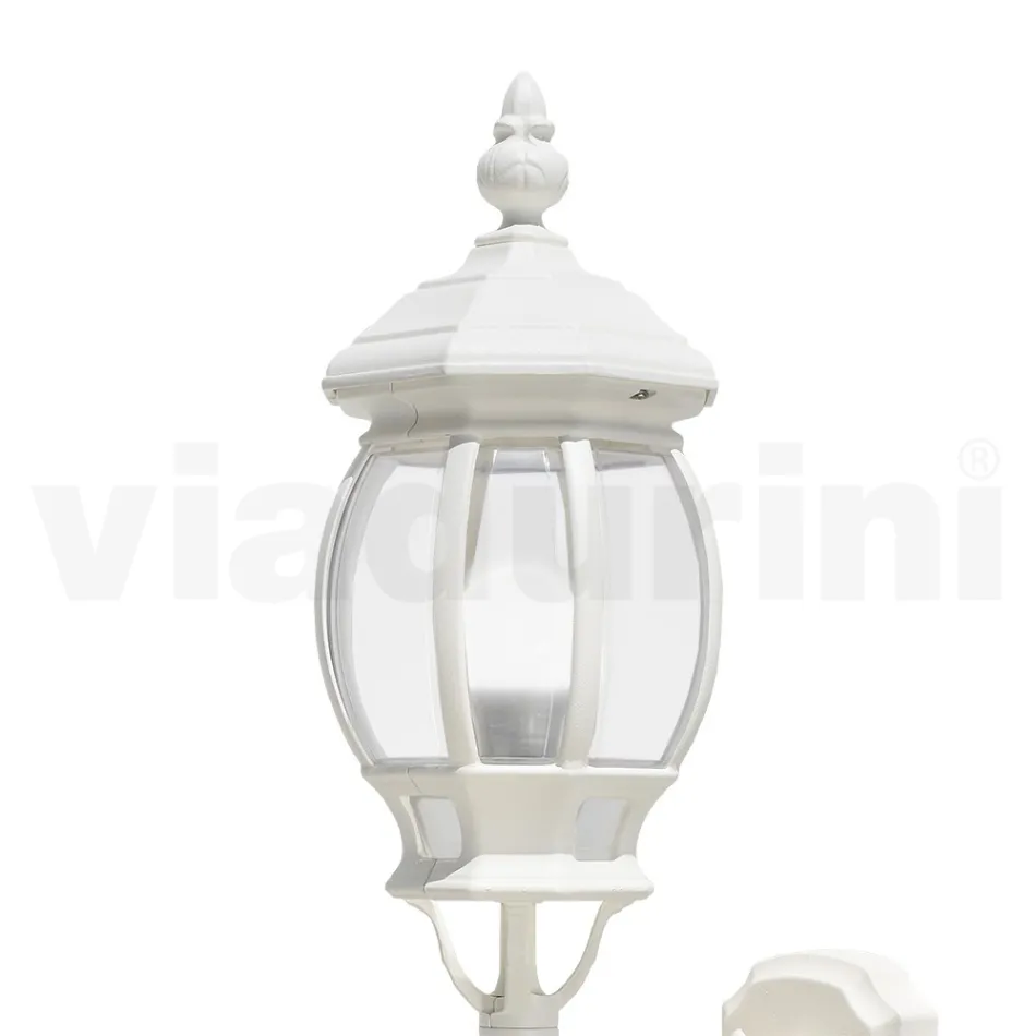 Applique Stile Vintage da Esterno in Alluminio Bianco Made in Italy - Dodo Viadurini