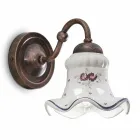 Applique Vintage Artigianale Ferro e Ceramica e Decoro a Mano - Chieti Viadurini