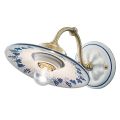 Applique Vintage in Ferro e Ceramica Decorata Design Dipinto a Mano - Asti