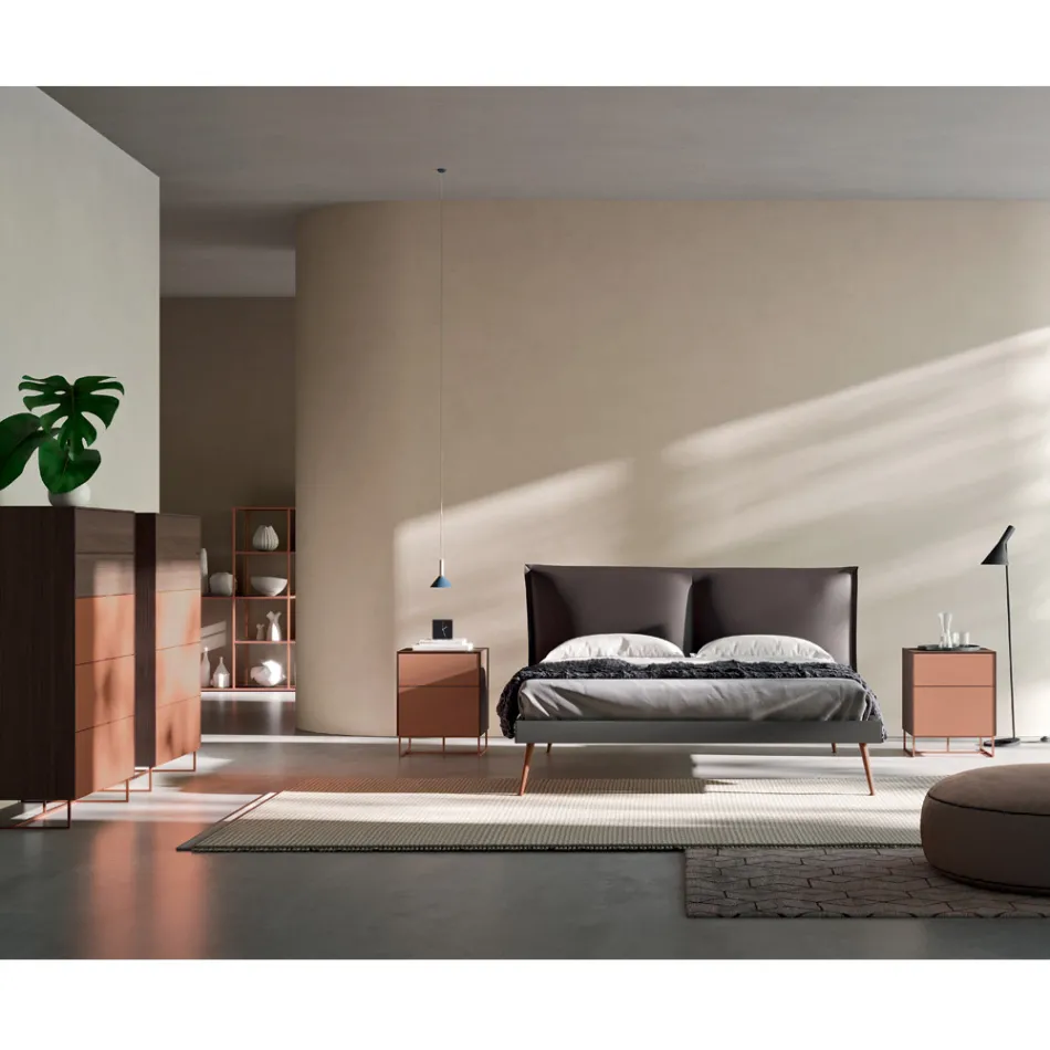 Arredamento Camera da Letto a 5 Elementi Realizzata in Italia di Lusso - Zante Viadurini