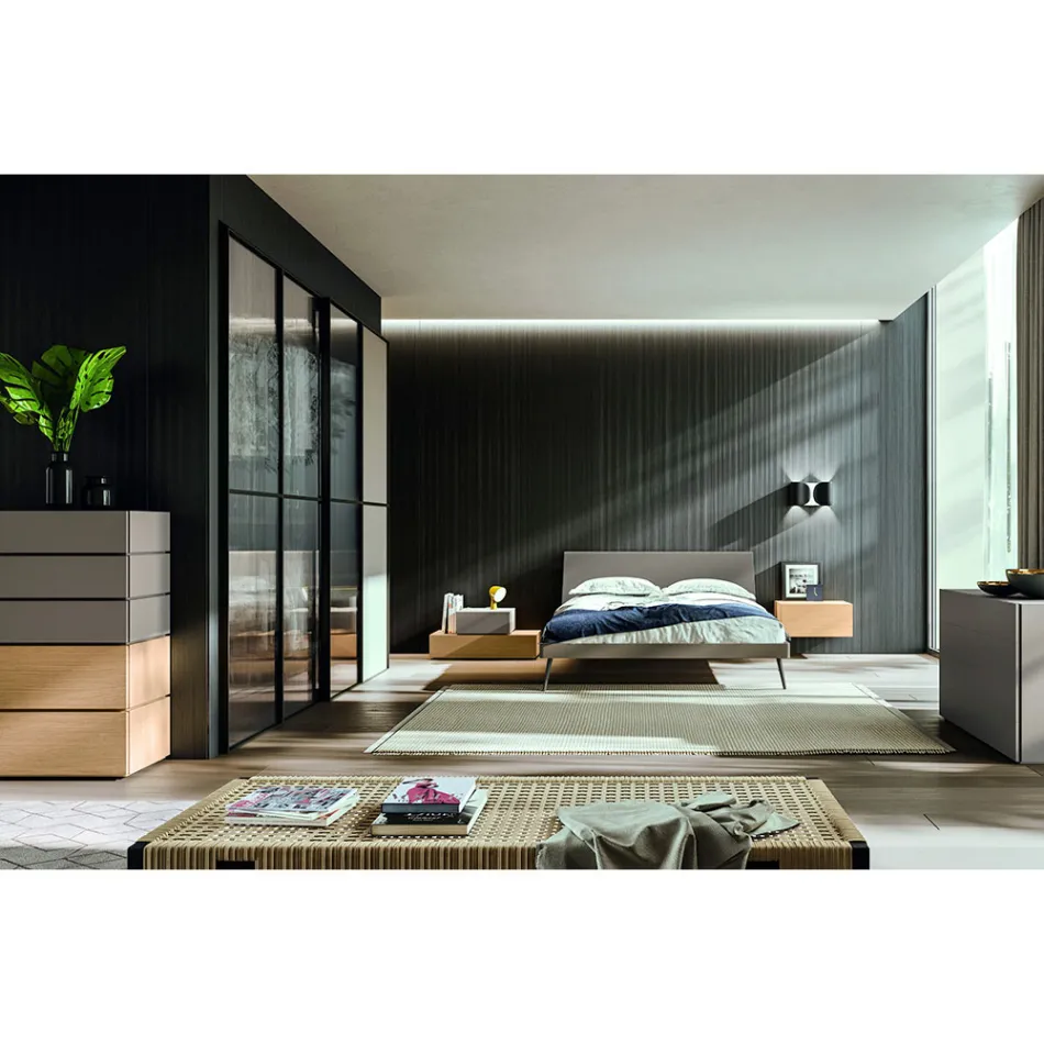 Arredamento Camera da Letto a 5 Elementi Stile Moderno Made in Italy - Diamante Viadurini