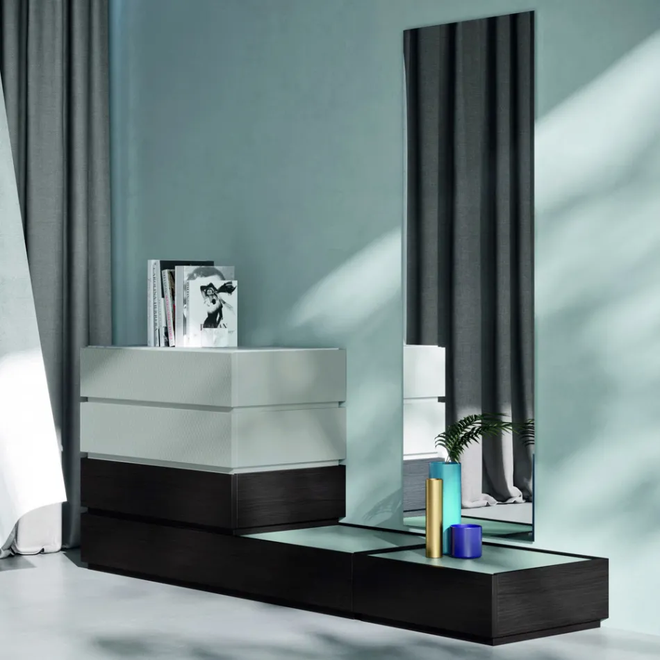 Arredamento Camera da Letto a 7 Elementi Stile Moderno Made in Italy - Polinesia Viadurini