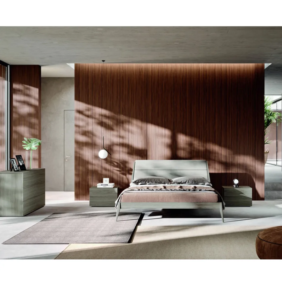 Arredamento Camera da Letto Matrimoniale a 4 Elementi Made in Italy - Lucania Viadurini