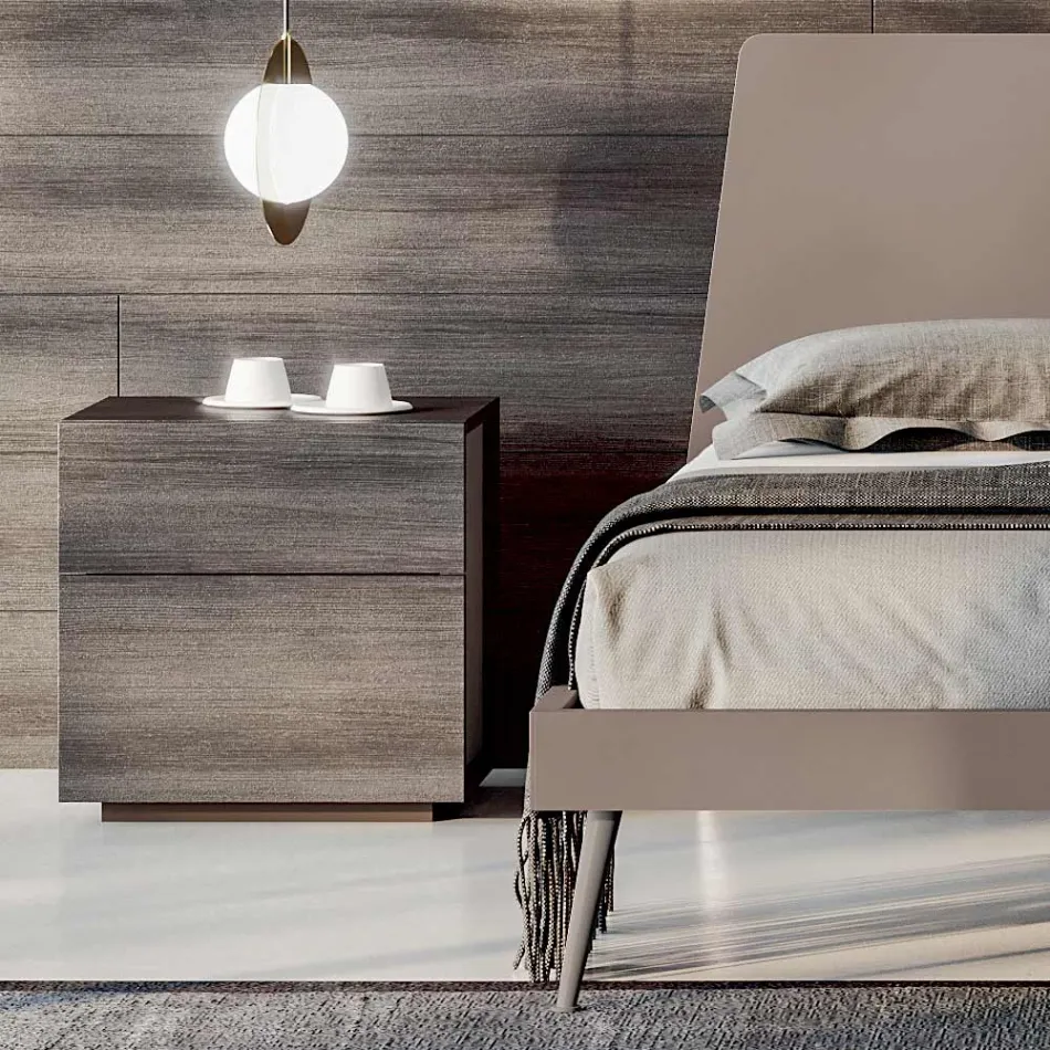 Arredamento Camera da Letto Matrimoniale a 5 Elementi Made in Italy - Scampia Viadurini