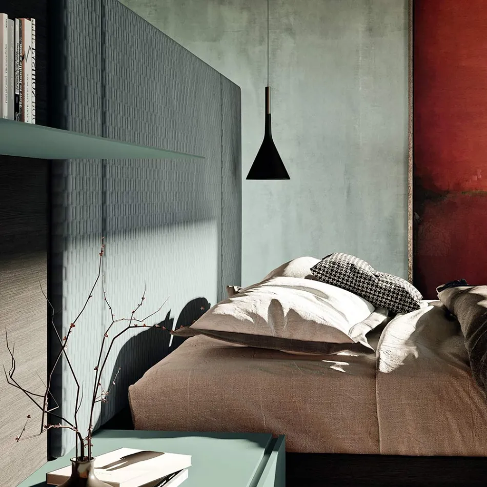 Arredamento per Camera da Letto a 6 Elementi Realizzata in Italia - Rubino Viadurini