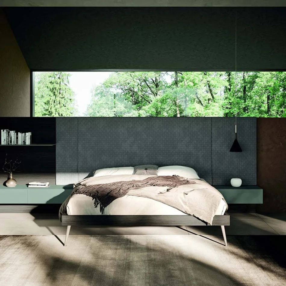 Arredamento per Camera da Letto a 6 Elementi Realizzata in Italia - Rubino Viadurini