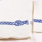 Asciugamano con Stampa Artigianale in Cotone Pezzo Unico Made in Italy - Marchi Viadurini