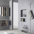 Attaccapanni da Terra di Design Moderno in Metallo Bianco o Cromo - Kottac Viadurini