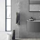 Attaccapanni da Terra di Design Moderno in Metallo Bianco o Cromo - Kottac Viadurini