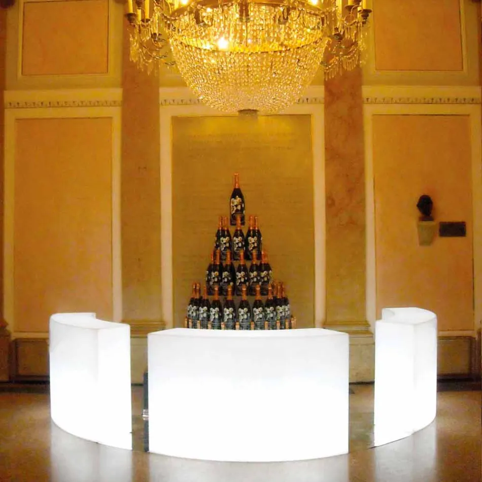 Bancone bar luminoso modulare per giardino Slide Snack Bar Viadurini