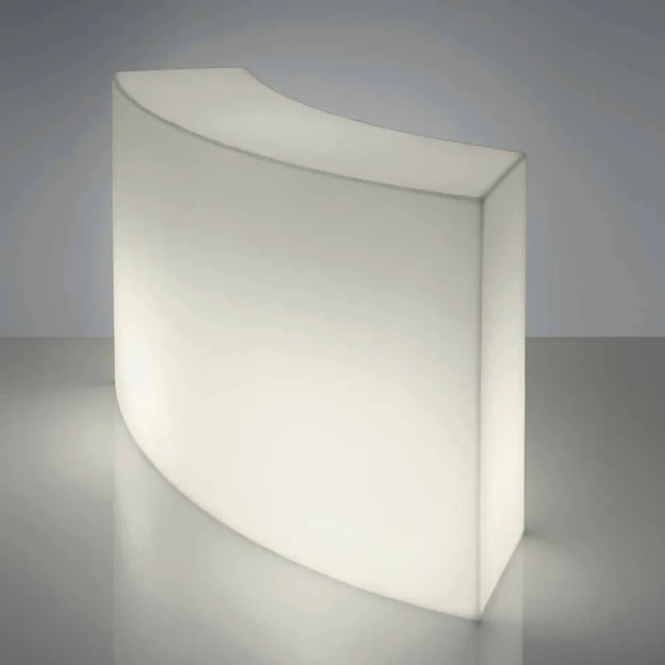 Bancone bar modulare Slide Snack Bar luminoso bianco fatto in Italia Viadurini