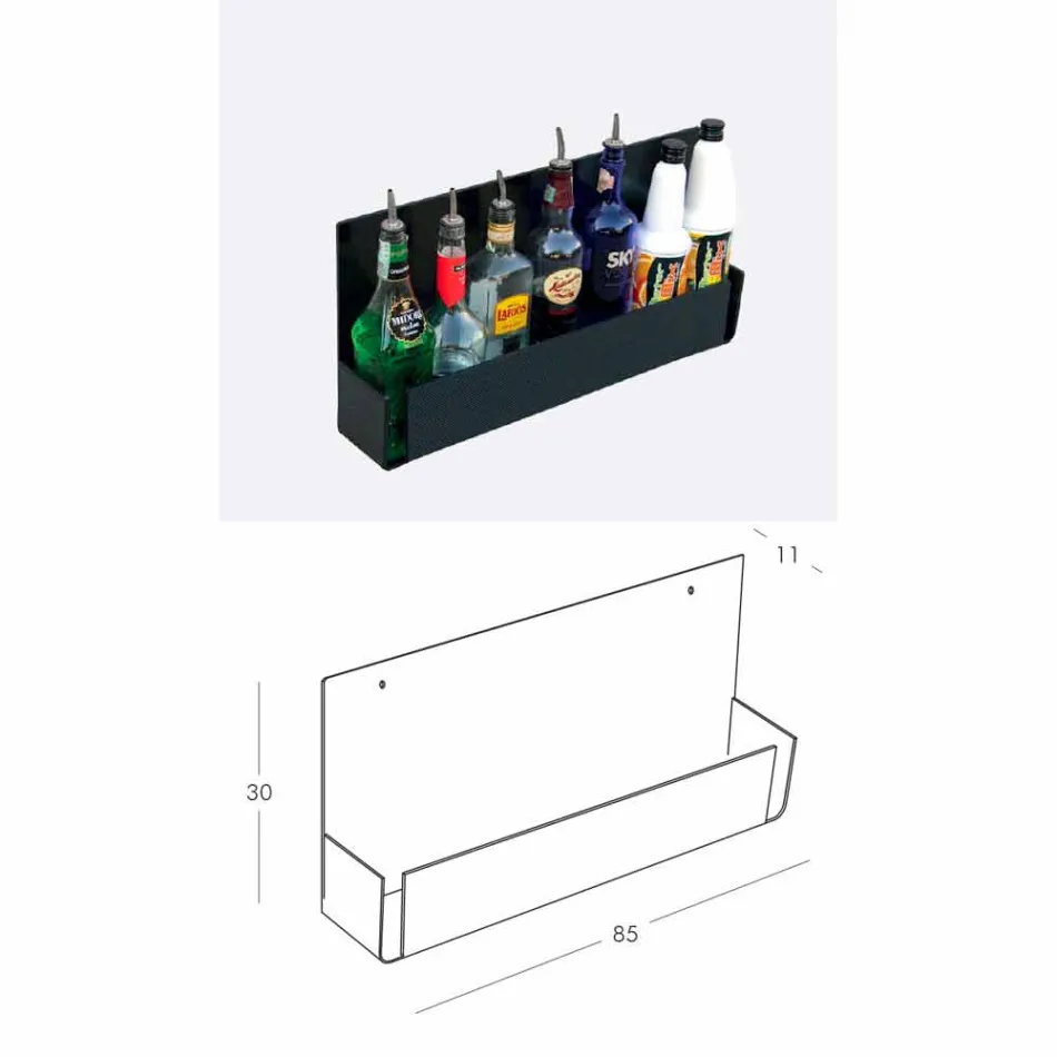 Bancone stile moderno da bar Slide Break Line luminoso  made in Italy Viadurini