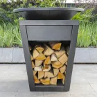 Barbecue a Legna con Piastra Cottura e Vano Porta Legna - Ferran Viadurini