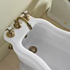 Batteria Bidet 3 Fori Classica in Ottone e Maniglie a Farfalla - Miriano Viadurini